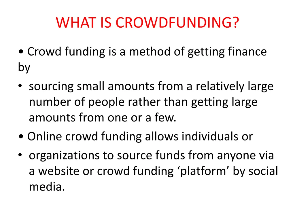 what is crowdfunding