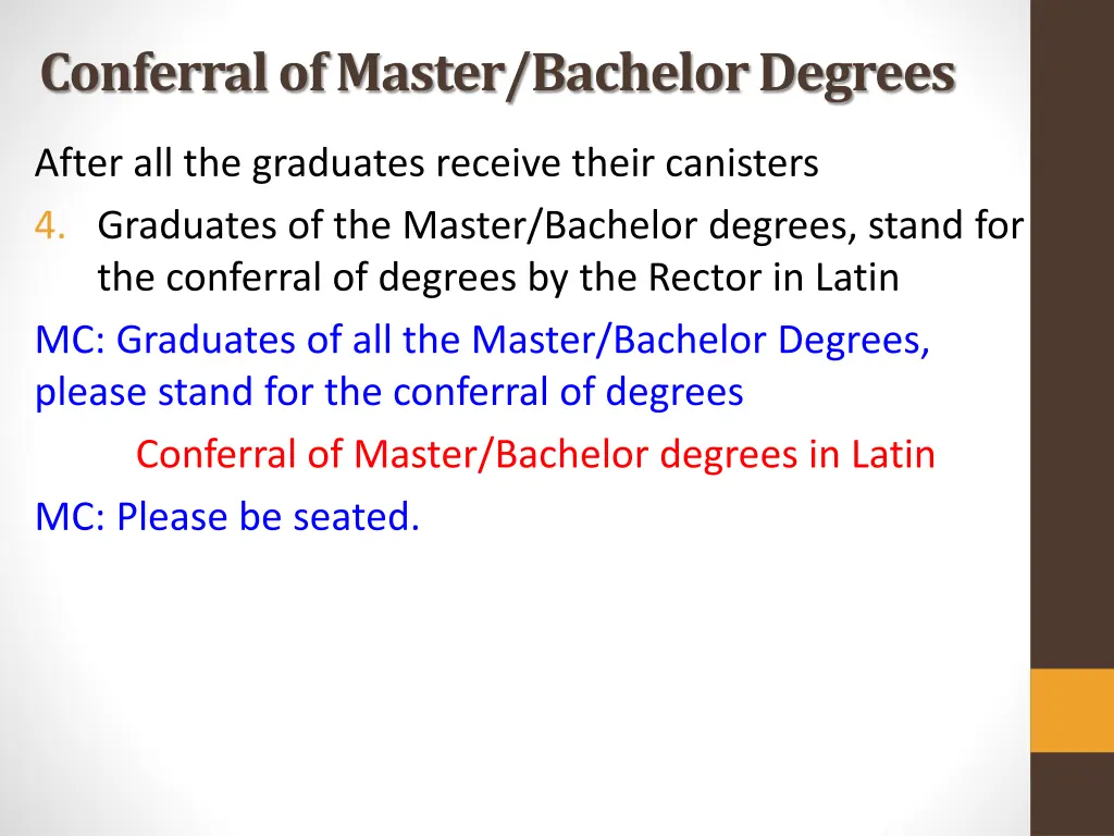 conferral of master bachelor degrees 1