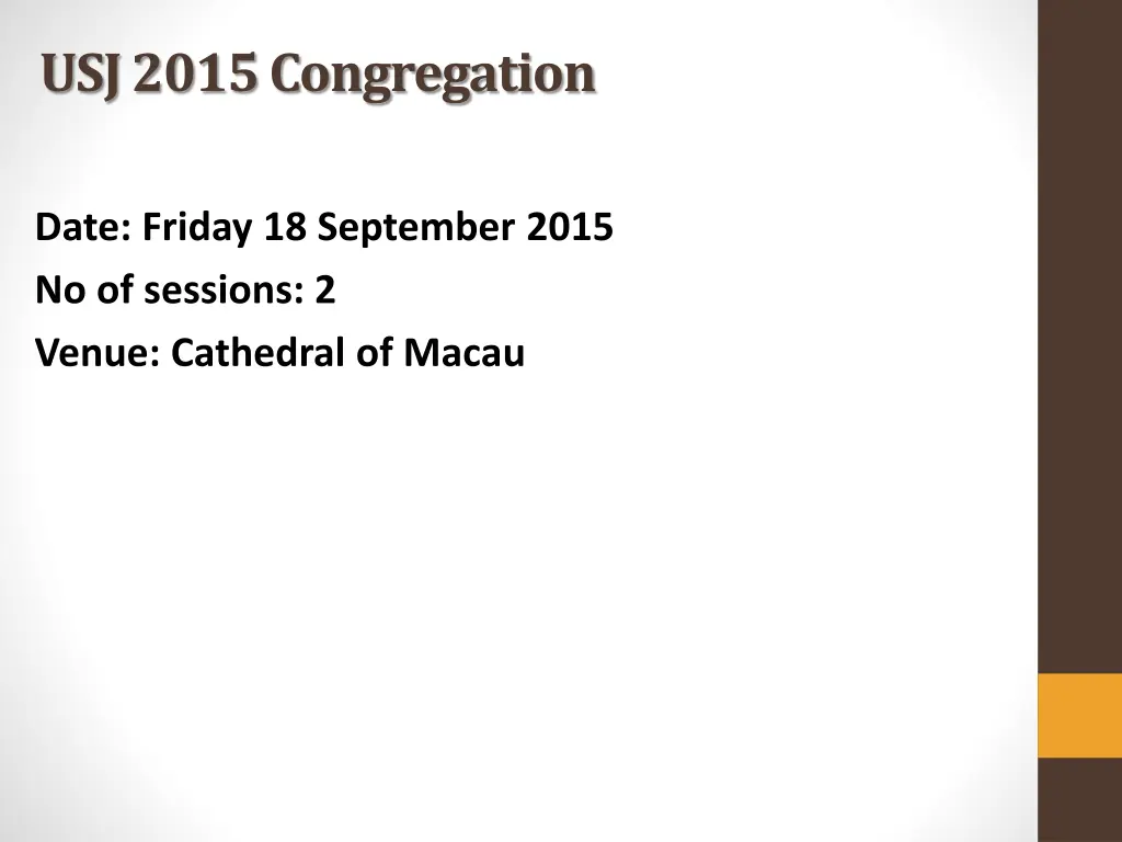 usj 2015 congregation 1