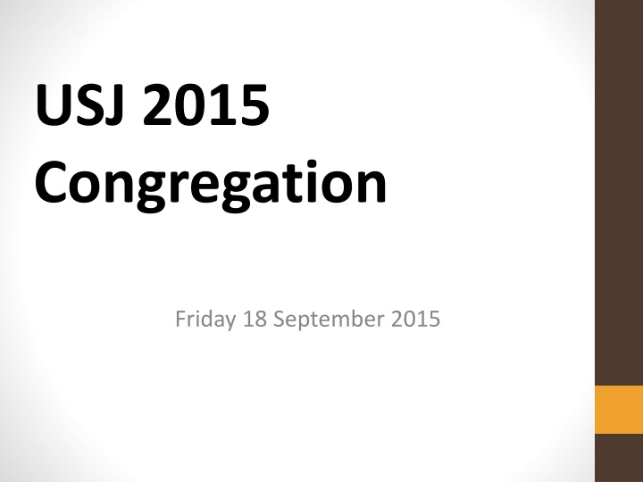 usj 2015 congregation