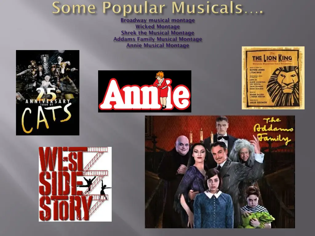 broadway musical montage