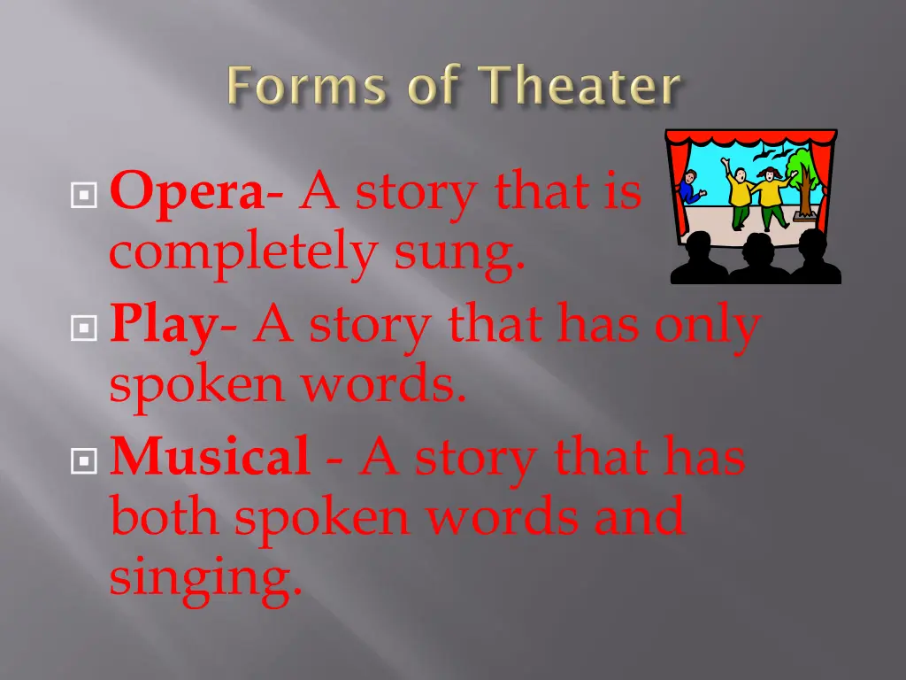 opera a story that is completely sung play