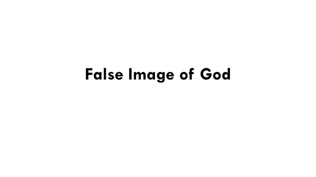 false image of god