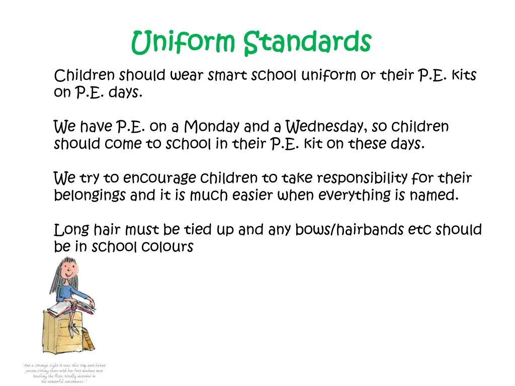 uniform standards uniform standards children