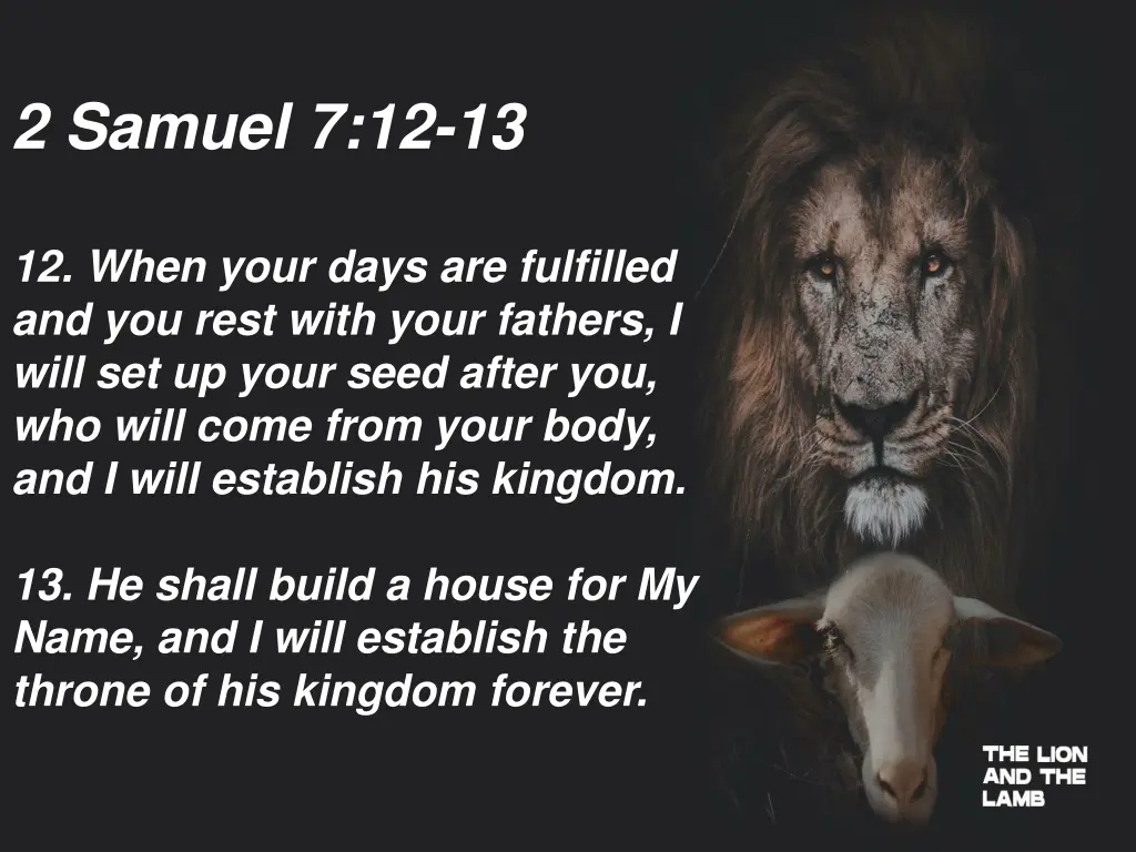 2 samuel 7 12 13