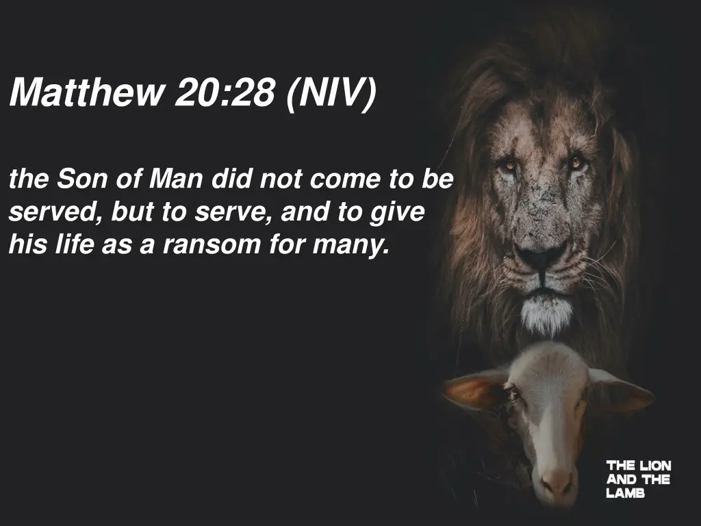 matthew 20 28 niv