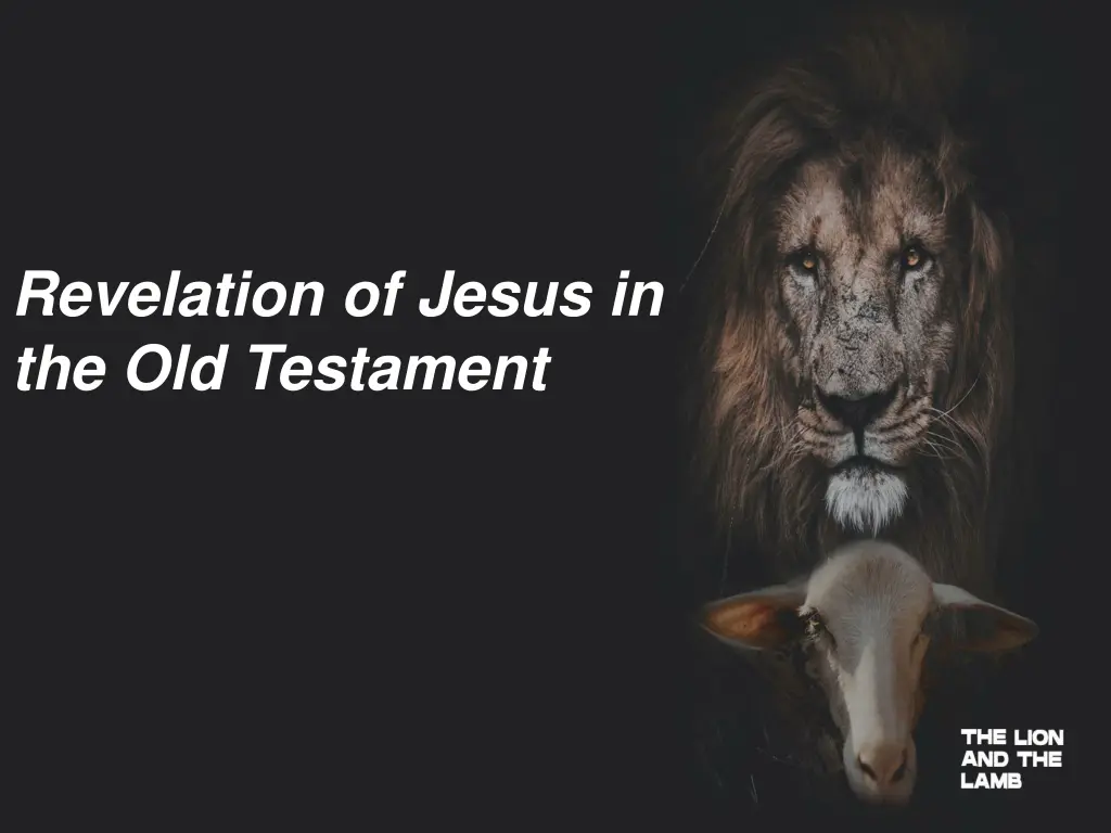 revelation of jesus in the old testament