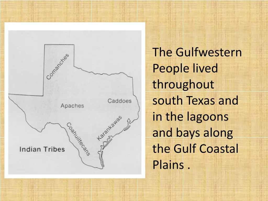 the gulfwestern people lived throughout south