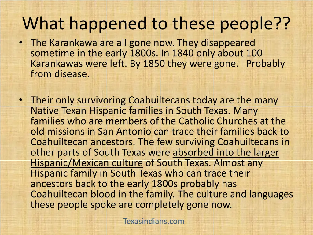 what happened to these people the karankawa