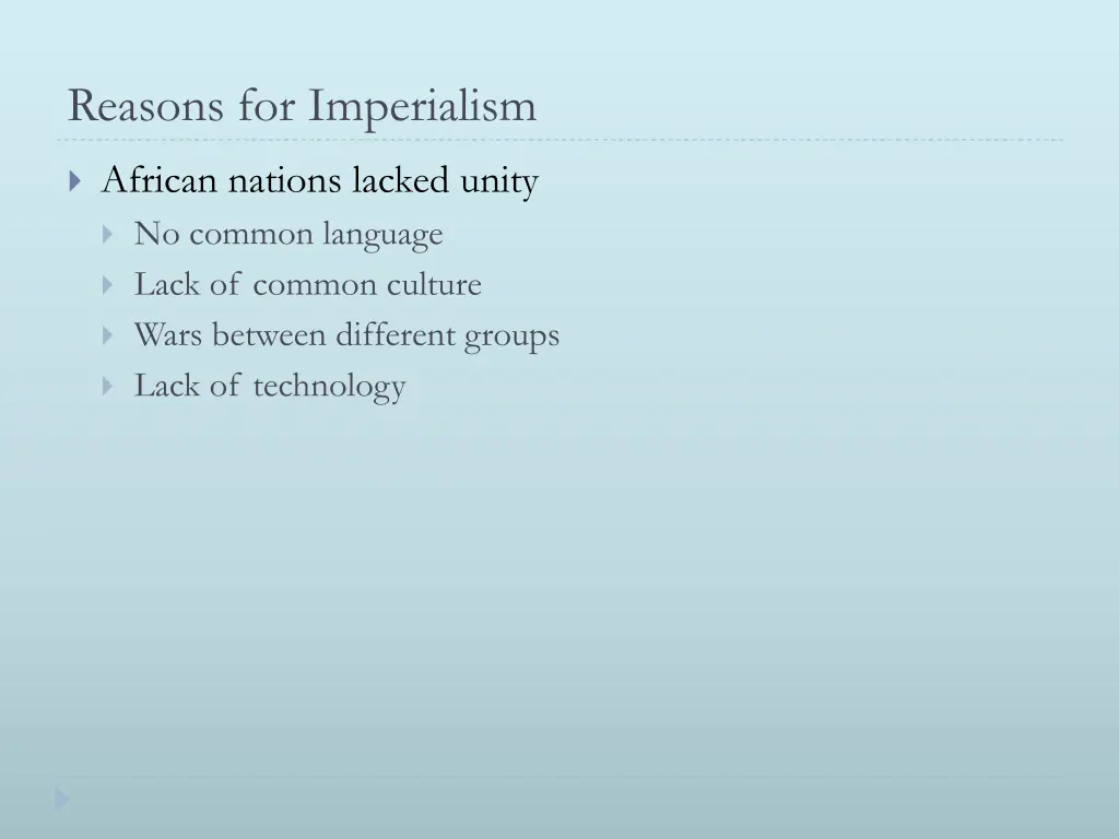 reasons for imperialism 1