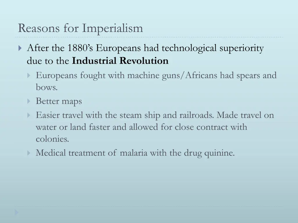 reasons for imperialism