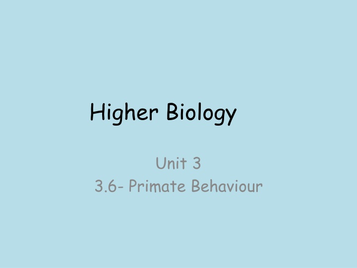 higher biology