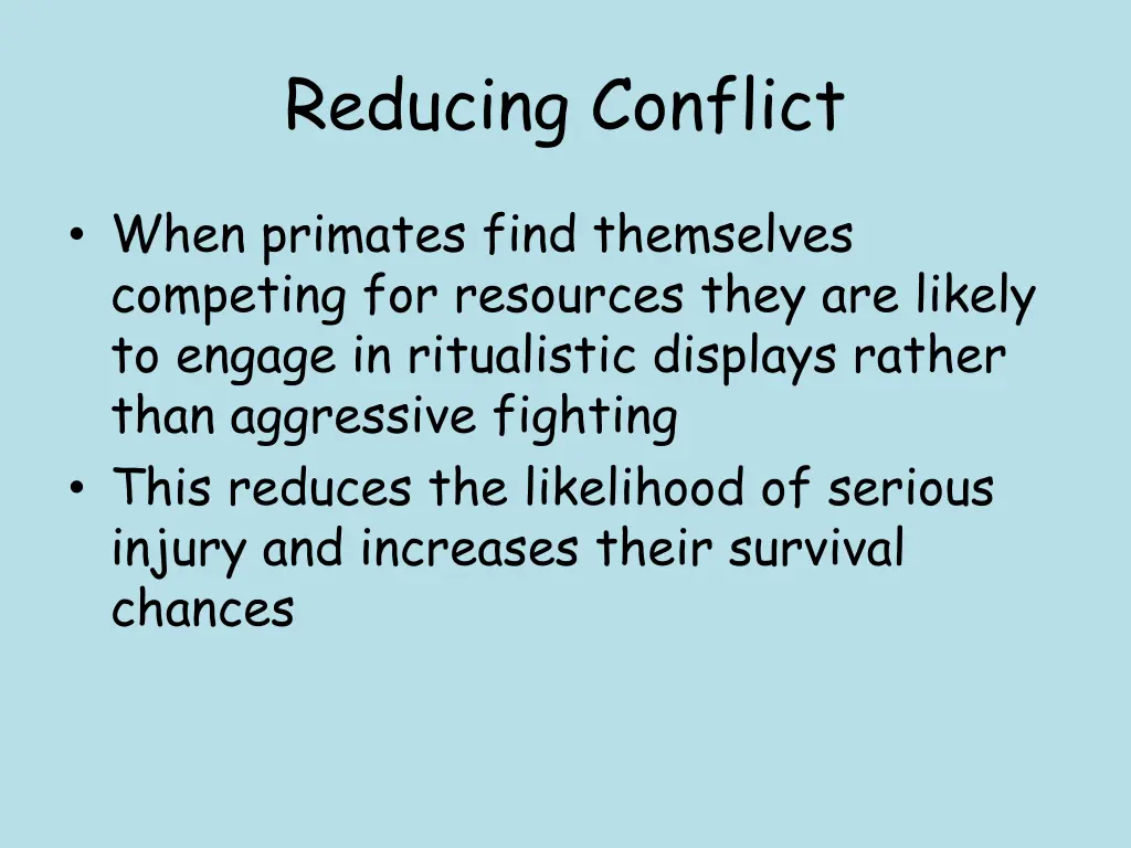 reducing conflict