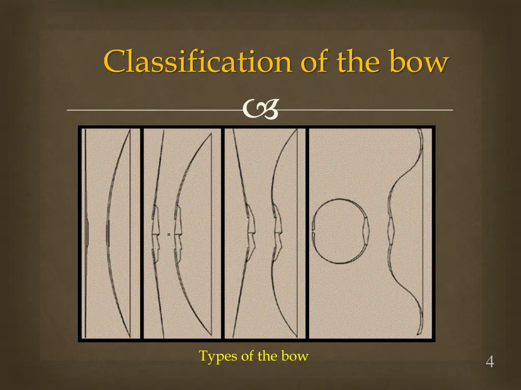 classification of the bow