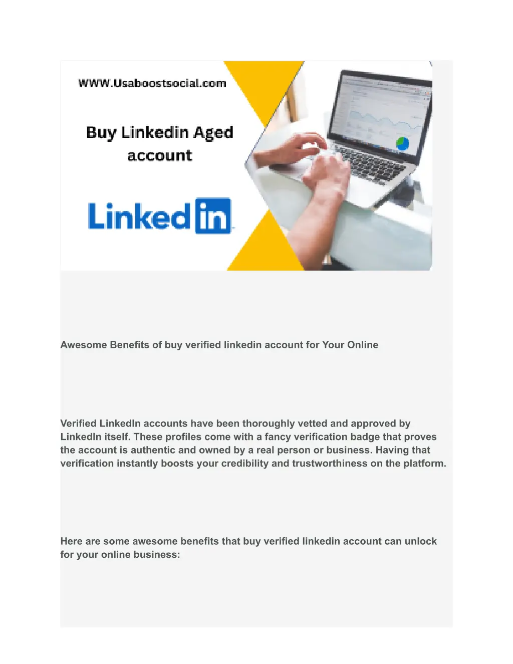 awesome benefits of buy verified linkedin account