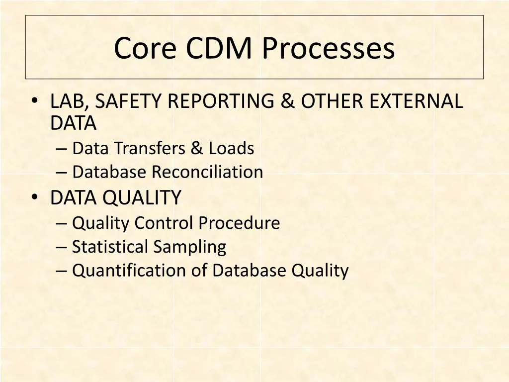 core cdm processes 1