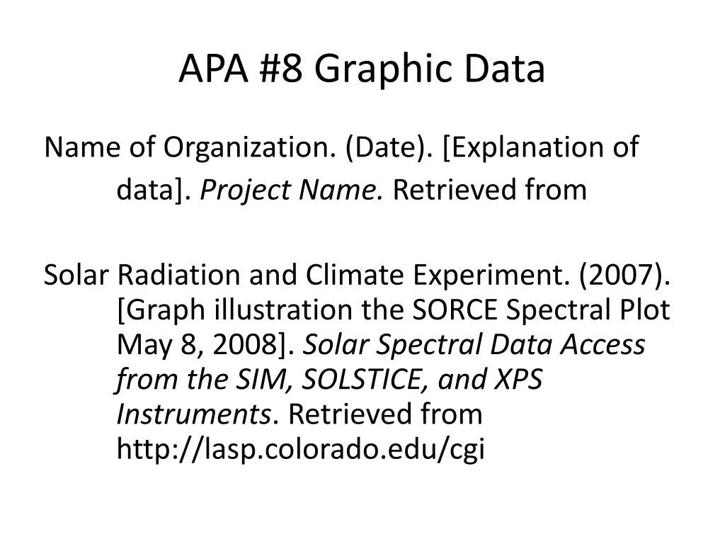 apa 8 graphic data