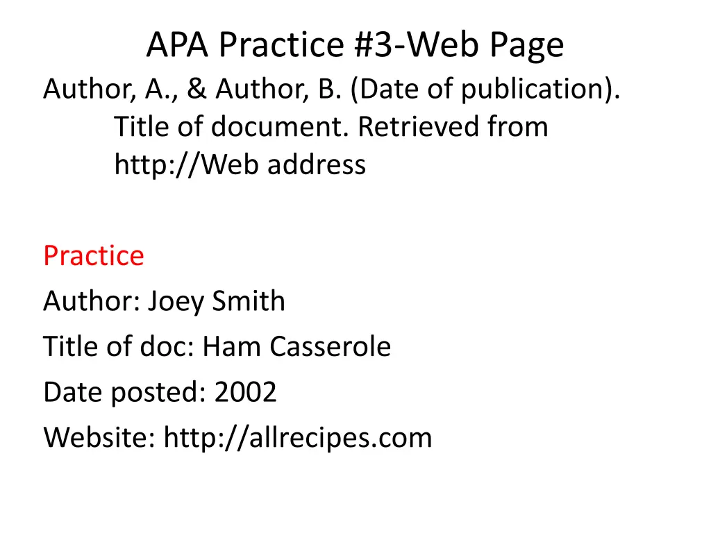 apa practice 3 web page author a author b date