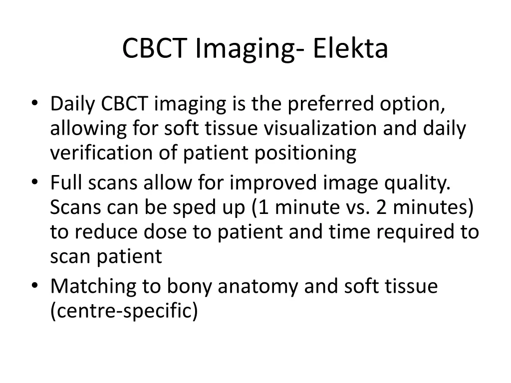 cbct imaging elekta