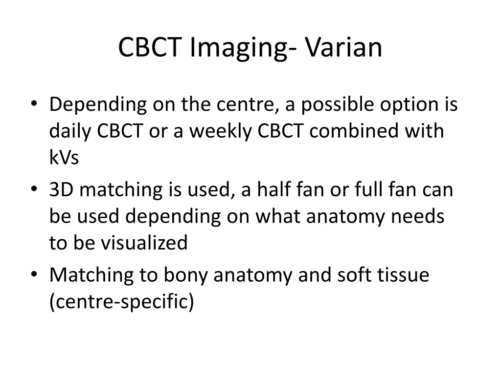 cbct imaging varian