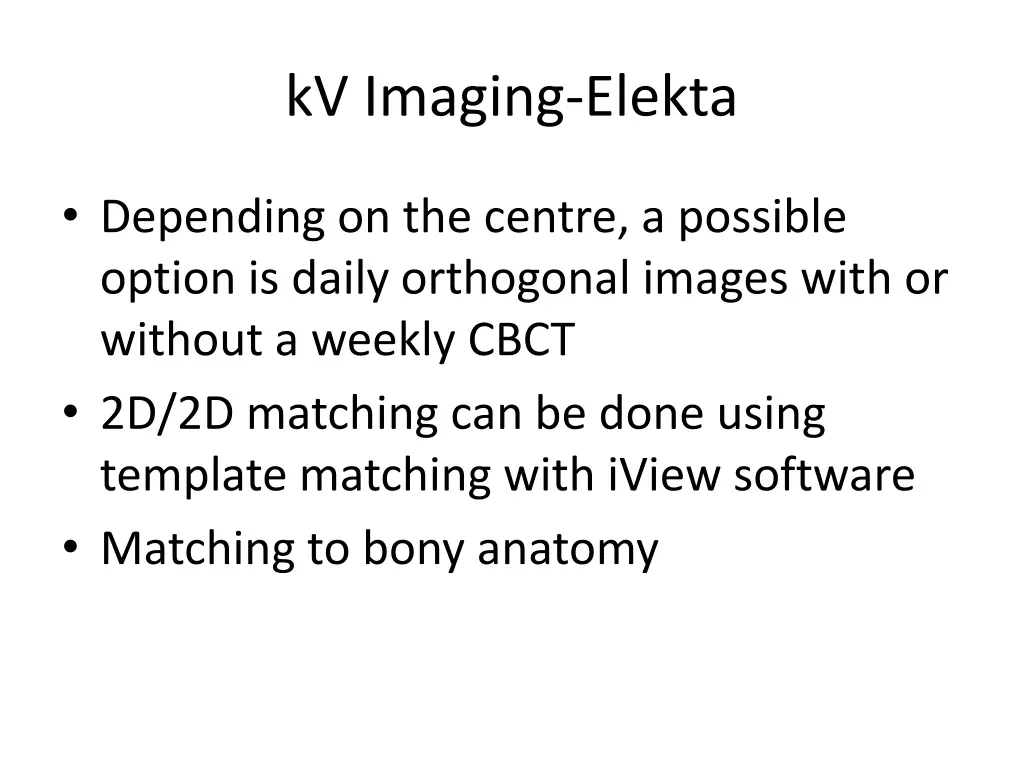 kv imaging elekta