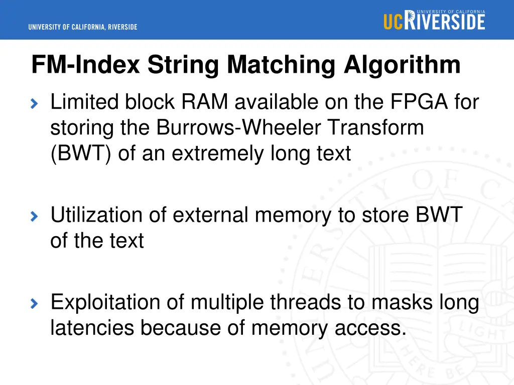 fm index string matching algorithm limited block