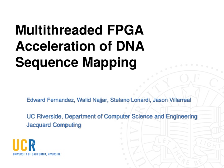 multithreaded fpga acceleration of dna sequence