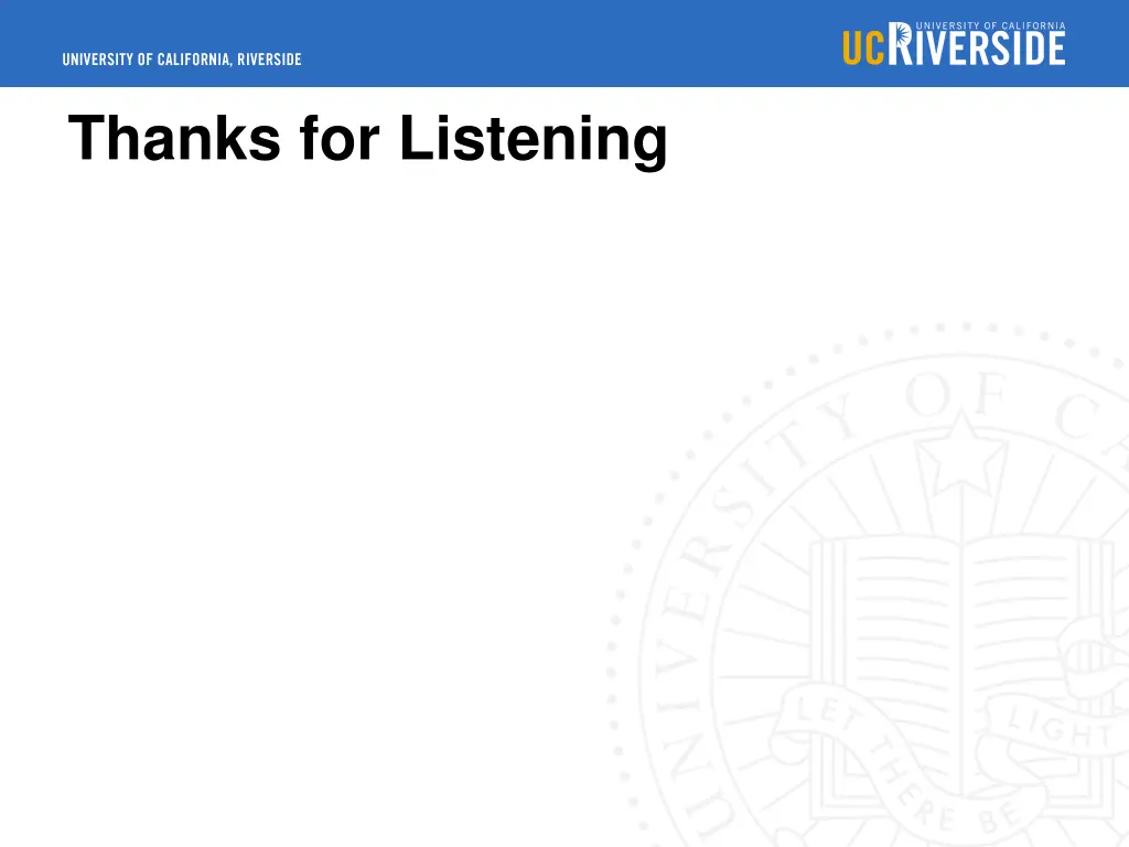 thanks for listening