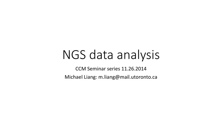 ngs data analysis