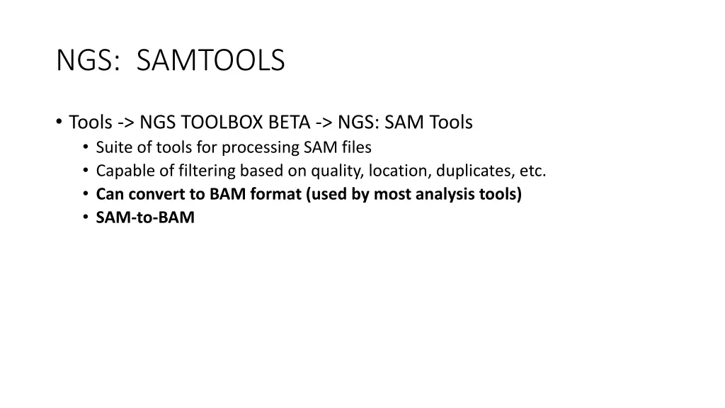 ngs samtools