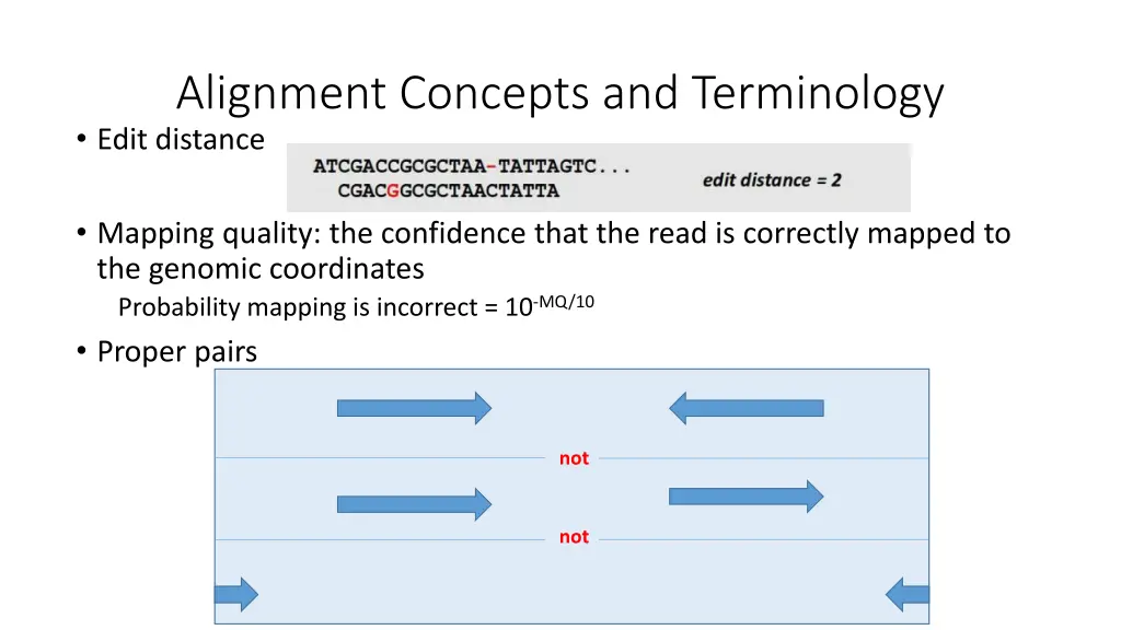 alignment concepts and terminology edit distance