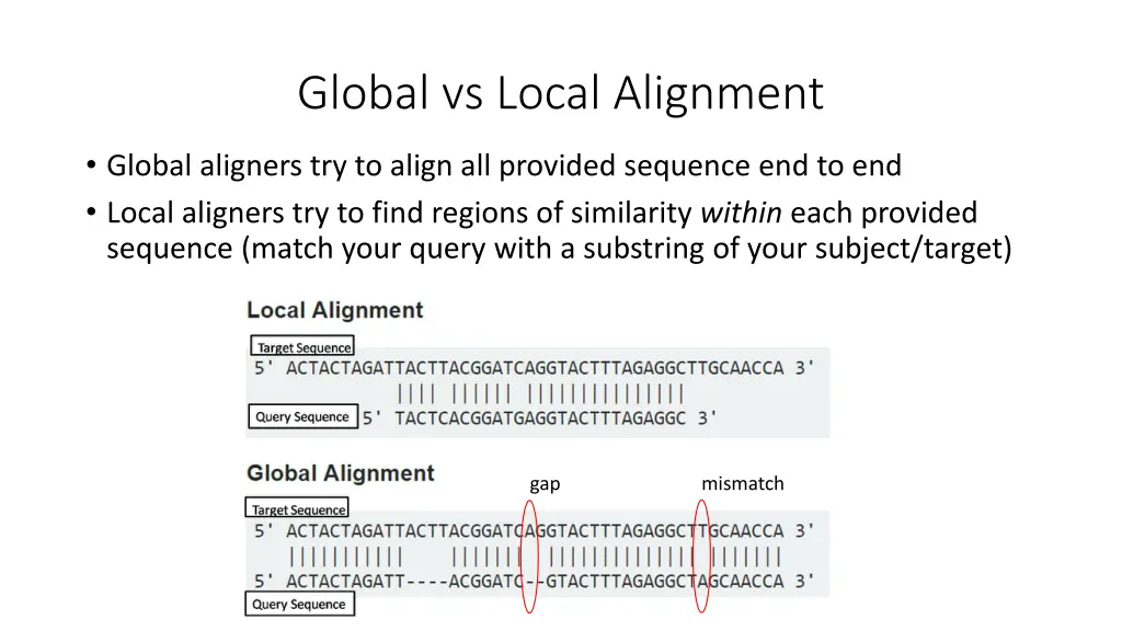 global vs local alignment