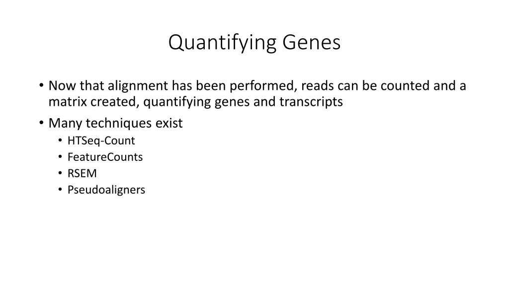 quantifying genes