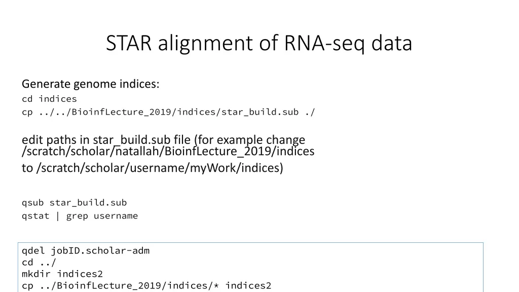 star alignment of rna seq data