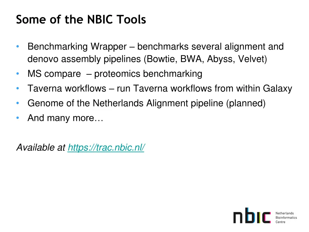 some of the nbic tools