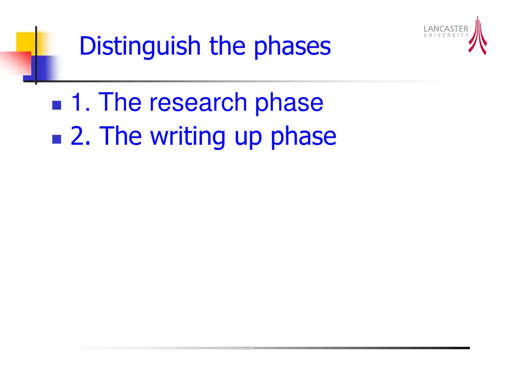 distinguish the phases