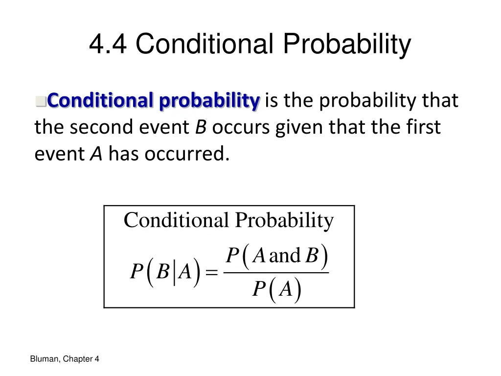 4 4 conditional probability