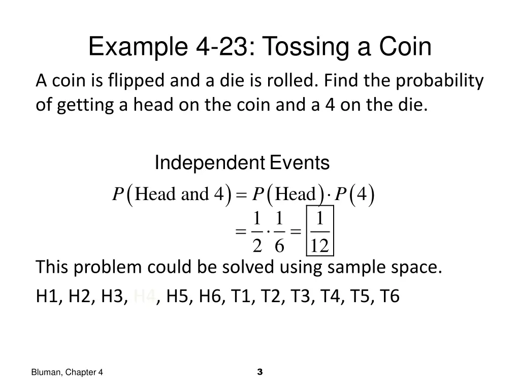 example 4 23 tossing a coin