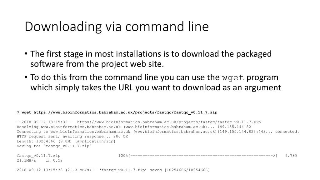 downloading via command line