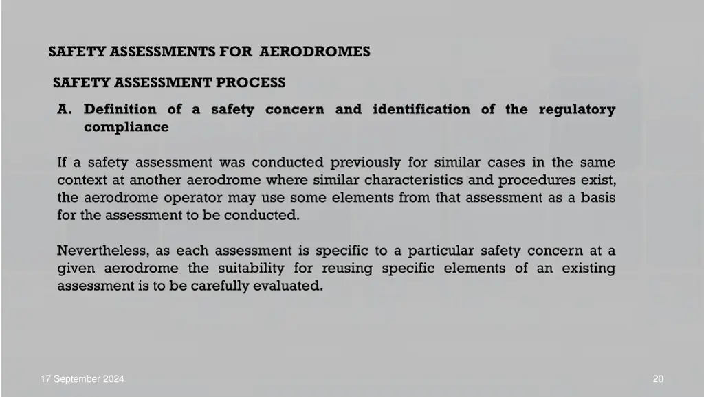 safety assessments for aerodromes 10