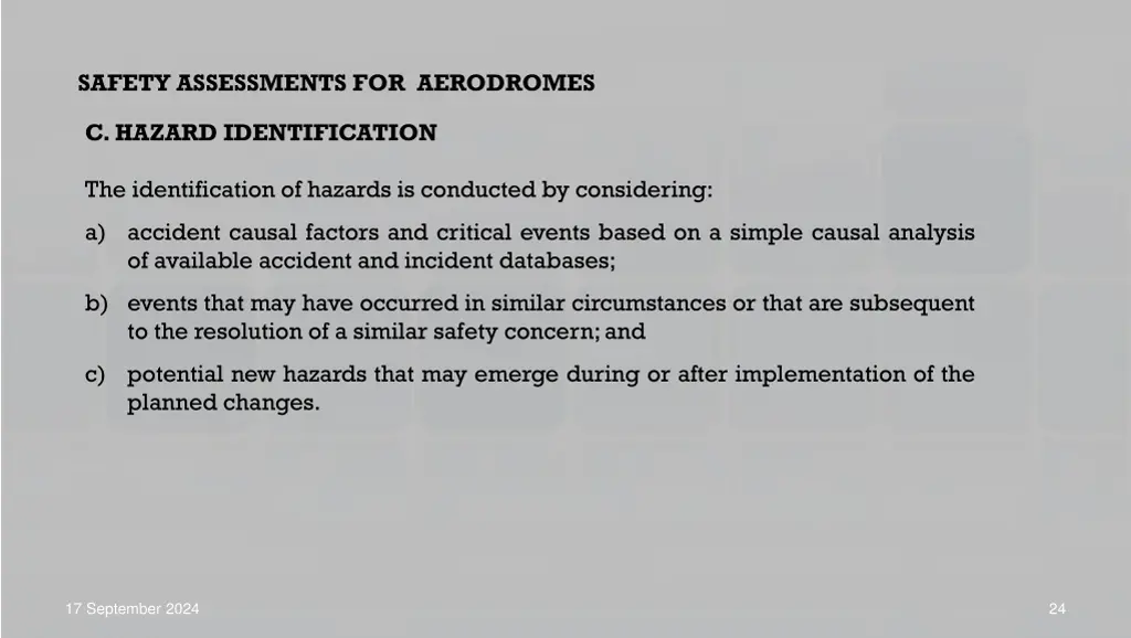 safety assessments for aerodromes 14