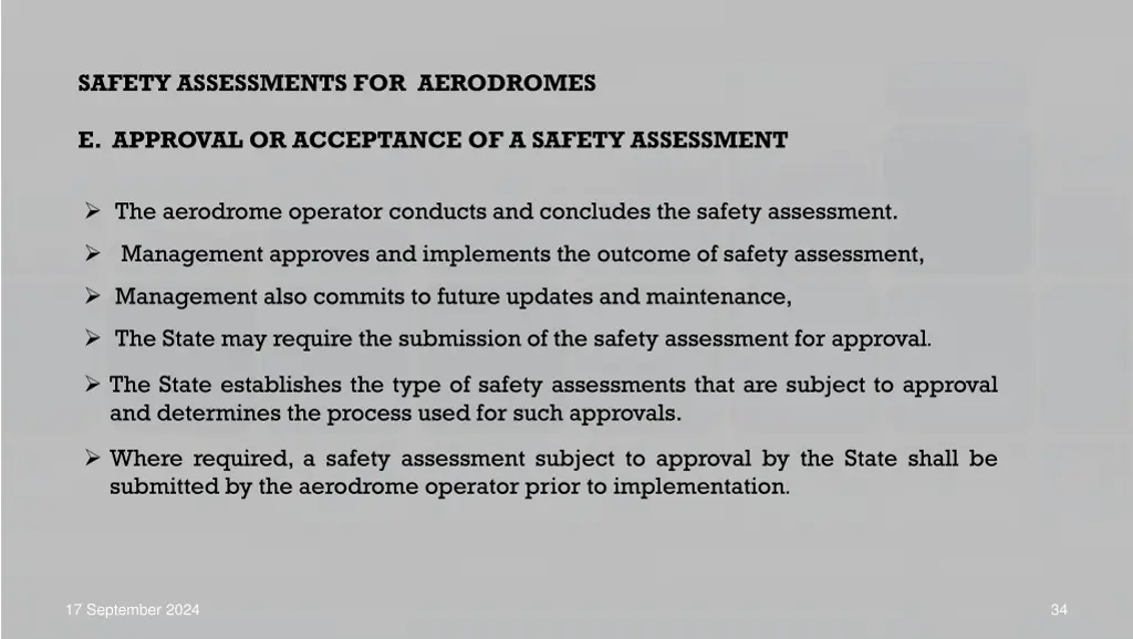 safety assessments for aerodromes 16