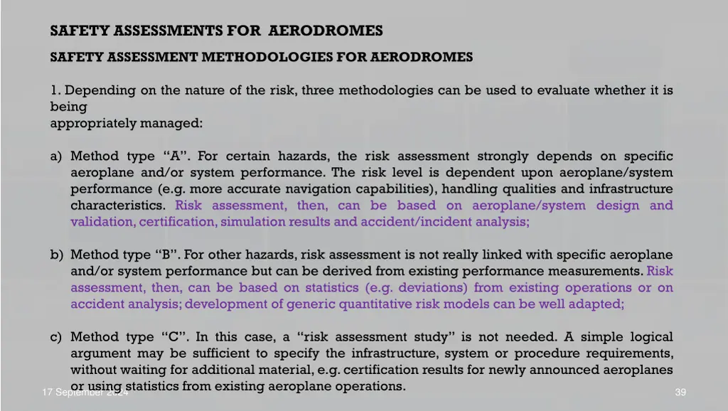 safety assessments for aerodromes 20