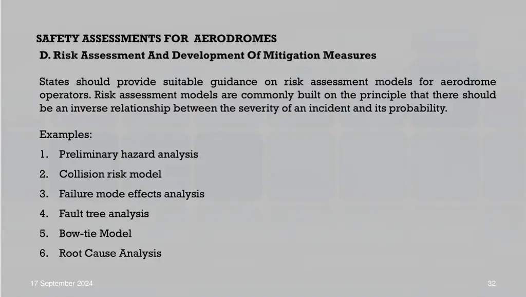 safety assessments for aerodromes d risk 3