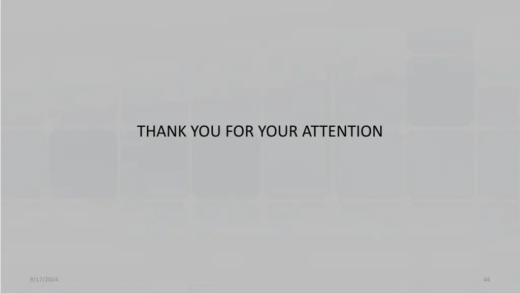 thank you for your attention