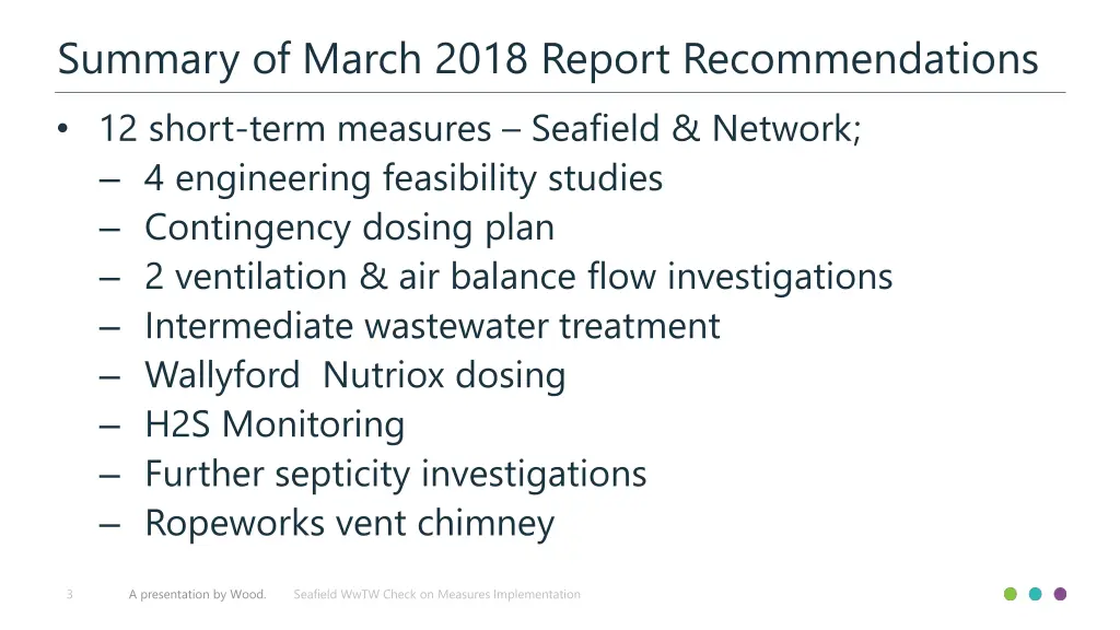 summary of march 2018 report recommendations