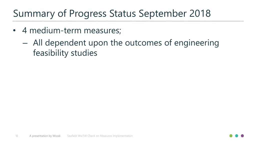 summary of progress status september 2018 1