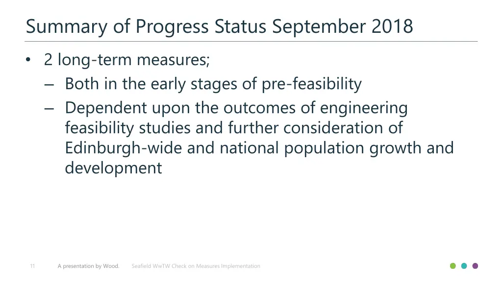 summary of progress status september 2018 2