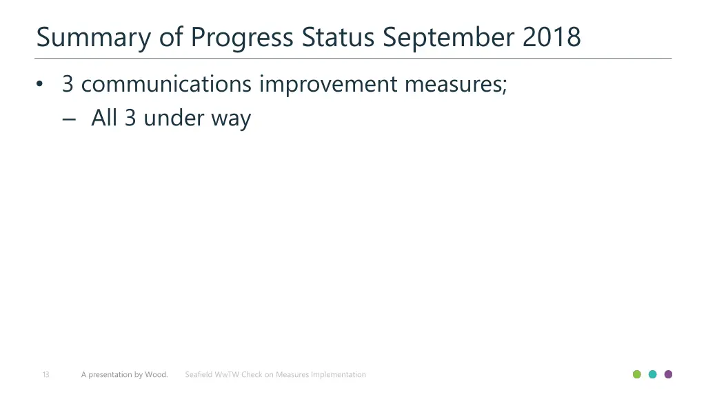 summary of progress status september 2018 4