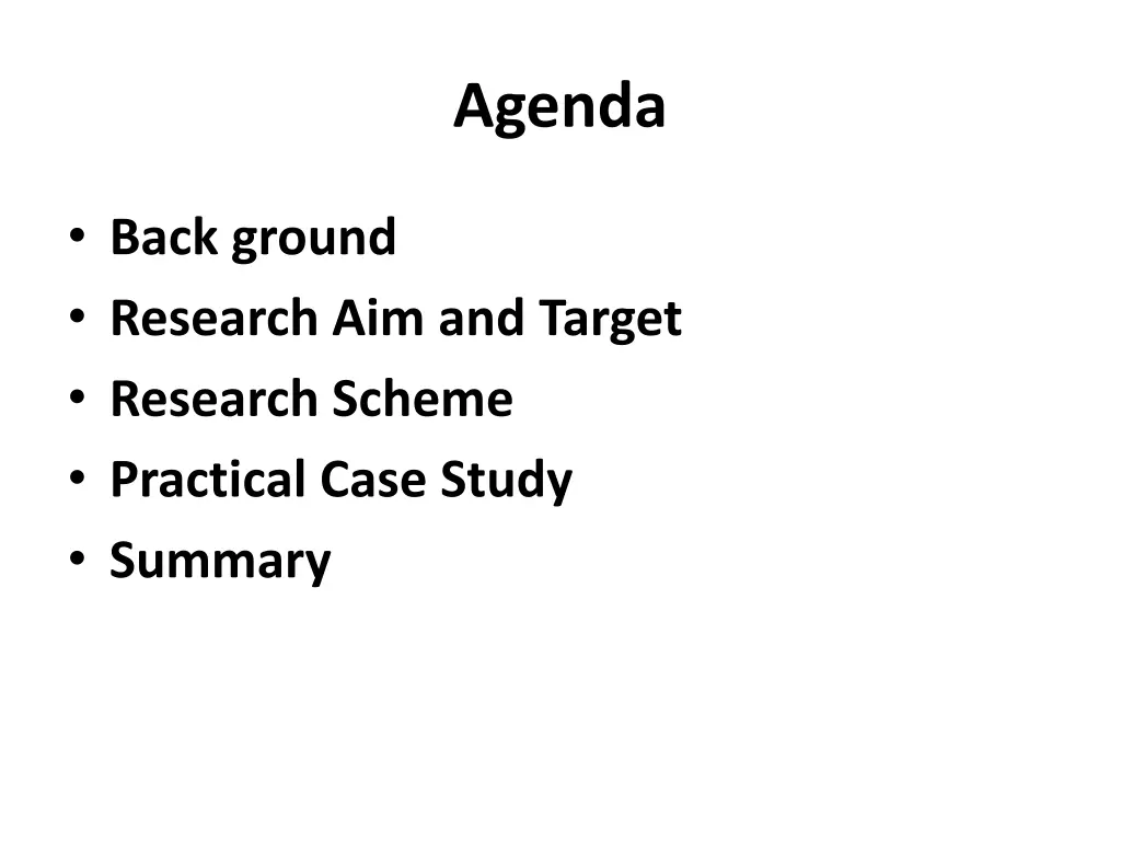 agenda